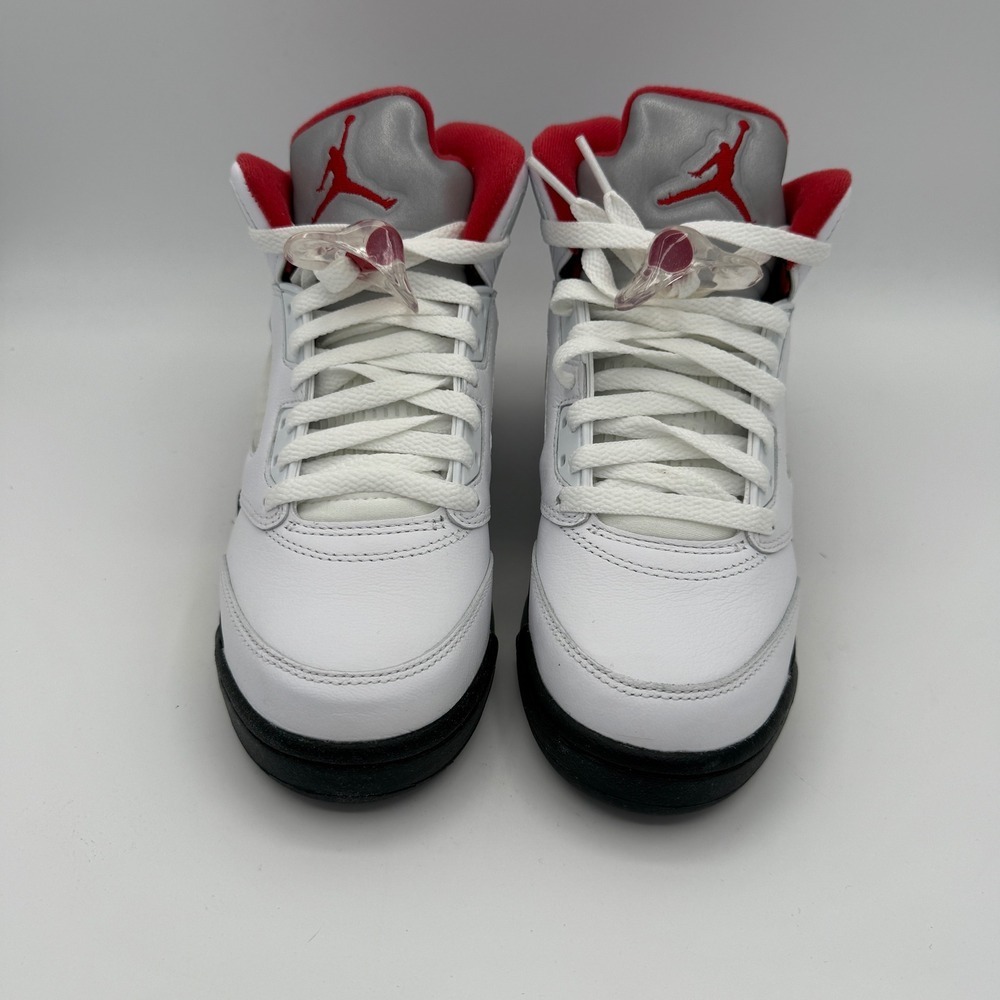 Air Jordan 5 Retro (GS) True White / Fire Red Black Youth Sneakers‎ - Picture 2 of 6
